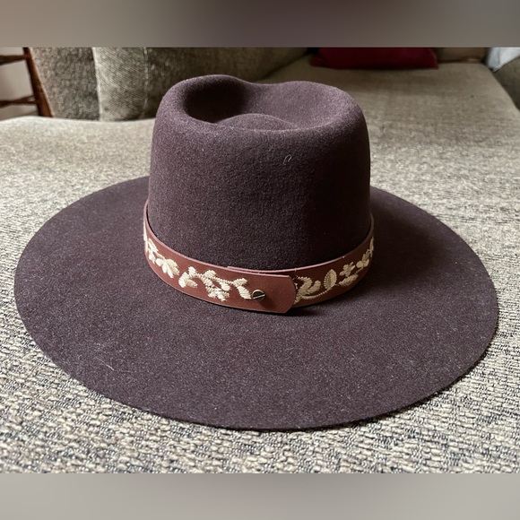 Wyeth Liam 100% wool felt flat brim hat NWT adjustable lined - Picture 4 of 16